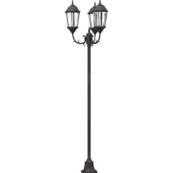 vidaXL Iluminación-Luz de Jardín 57 x 49 x 241 cm Aluminio y Cristal