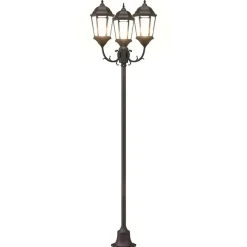 vidaXL Iluminación-Luz de Jardín 57 x 49 x 241 cm Aluminio y Cristal