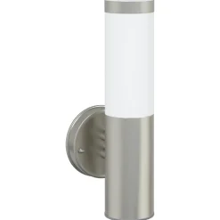 vidaXL Luz de pared exterior 15 x 7,5 x 33 cm Plateado Clearance