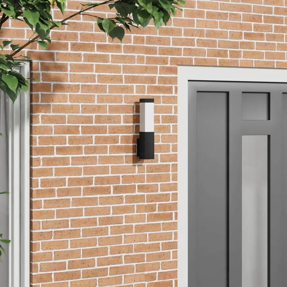 vidaXL Luz de pared exterior 10.5 x 6 x 33 cm Negro Discount