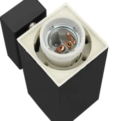 vidaXL Luz de pared exterior 10.5 x 6 x 33 cm Negro Discount