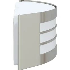 vidaXL Luz de pared exterior Plateado 32 x 10 x 10 cm Acero inoxidable New