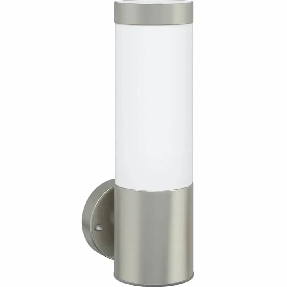 vidaXL Luz de pared exterior 12 x 8,5 x 27 cm Plateado Online