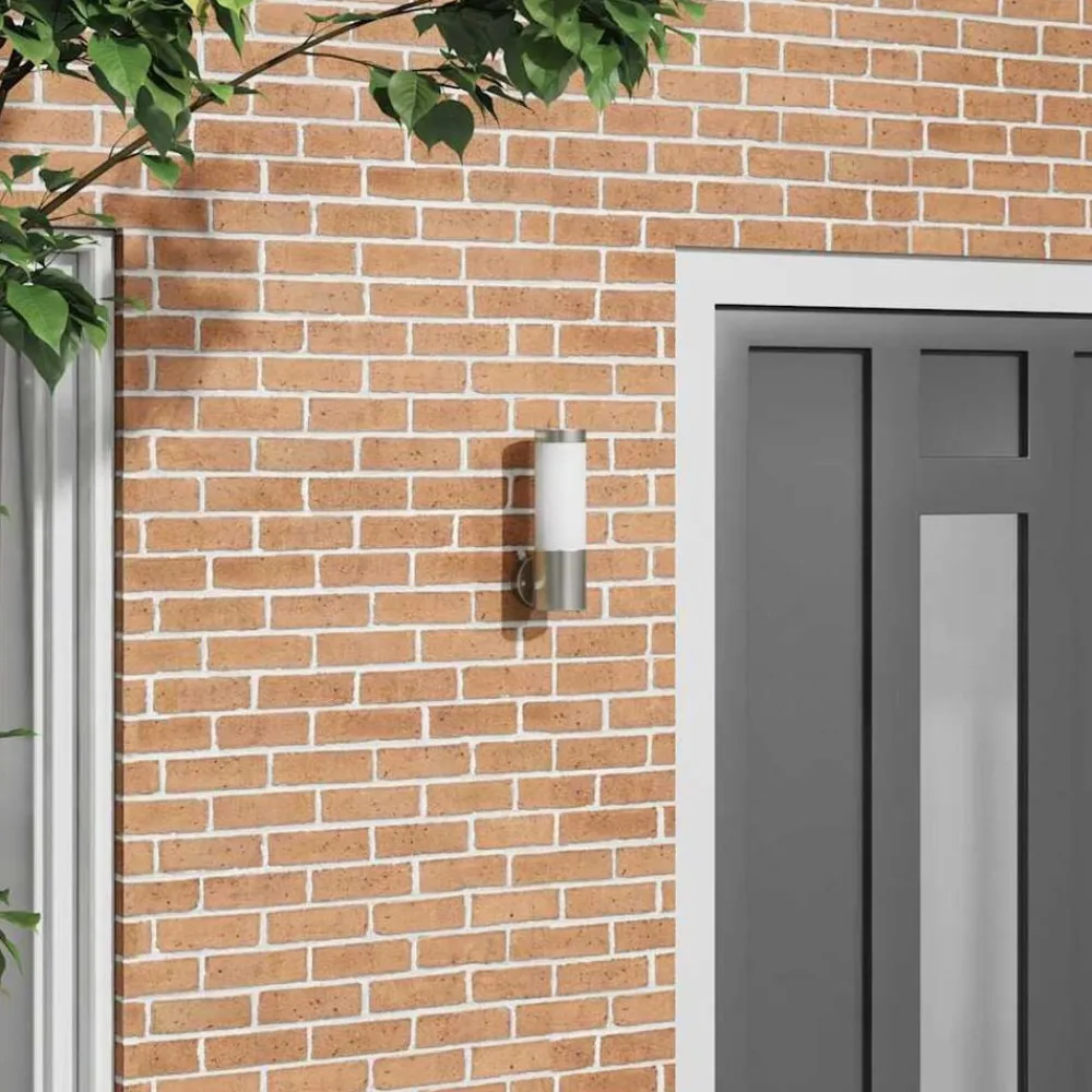 vidaXL Luz de pared exterior 12 x 8,5 x 27 cm Plateado Online