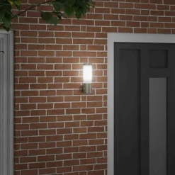 vidaXL Luz de pared exterior 12 x 8,5 x 27 cm Plateado Online