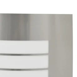 vidaXL Iluminación-Luz de pared exterior Plateado 23.5 x 9 x 26 cm