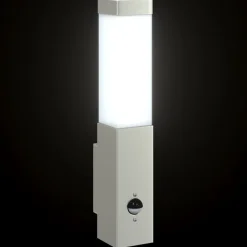 vidaXL Iluminación-Luz de pared exterior Plateado 10.5 x 6 x 33 cm