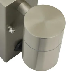 vidaXL Luz de pared exterior Plateado 6,5 x 10,5 x 16 cm Acero inoxidable Outlet
