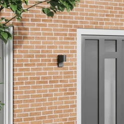 vidaXL Luz de pared exterior Negro 12 x 7 x 15 cm Acero inoxidable Outlet