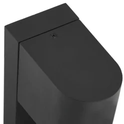 vidaXL Luz de pared exterior Negro 12 x 7 x 15 cm Acero inoxidable Outlet