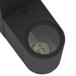 vidaXL Luz de pared exterior Negro 12 x 7 x 15 cm Acero inoxidable Outlet