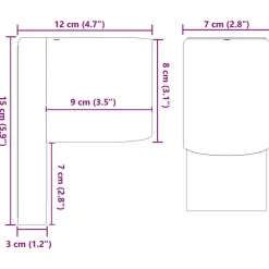 vidaXL Luz de pared exterior Negro 12 x 7 x 15 cm Acero inoxidable Outlet