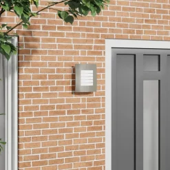 vidaXL Luz de pared exterior Plateado 23.5 x 9 x 26 cm Acero inoxidable Sale