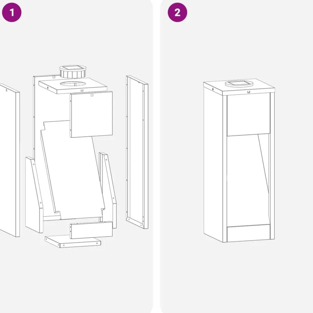 vidaXL Luz de Sendero LED Solar 2 pcs Acero laminado en frío White Hot