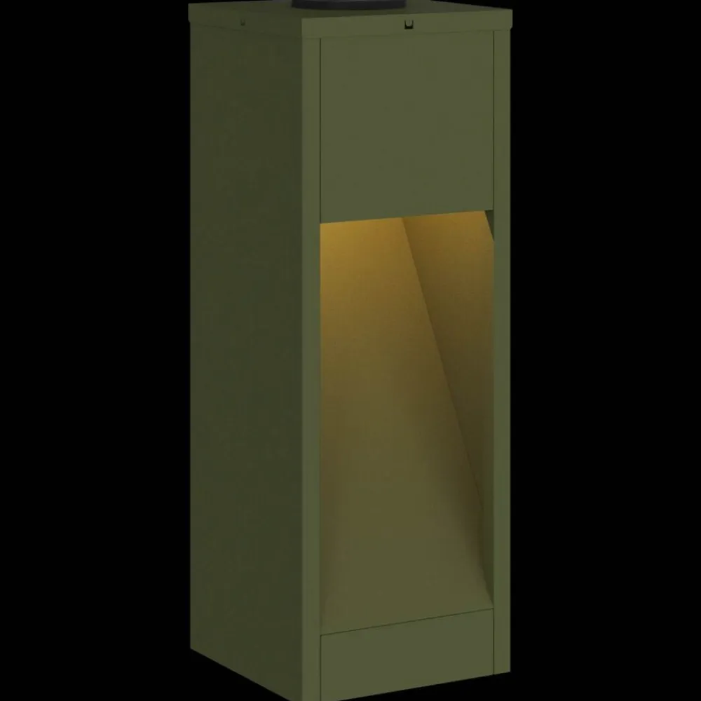 vidaXL Luz de Sendero LED Solar 2 pcs Verde oliva Hot