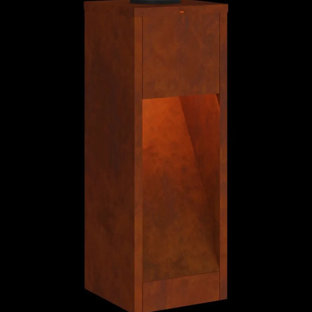 vidaXL Iluminación-Luz de Sendero LED Solar 2 pcs Bronce Acero autopatinable