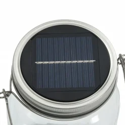 vidaXL Iluminación-Luz solar de exterior de vidrio 12 uds banco cálido