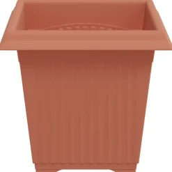 vidaXL Maceta cuadrada para flores 6 pcs 16 x 16 x 14 cm Rojo Ladrillo New