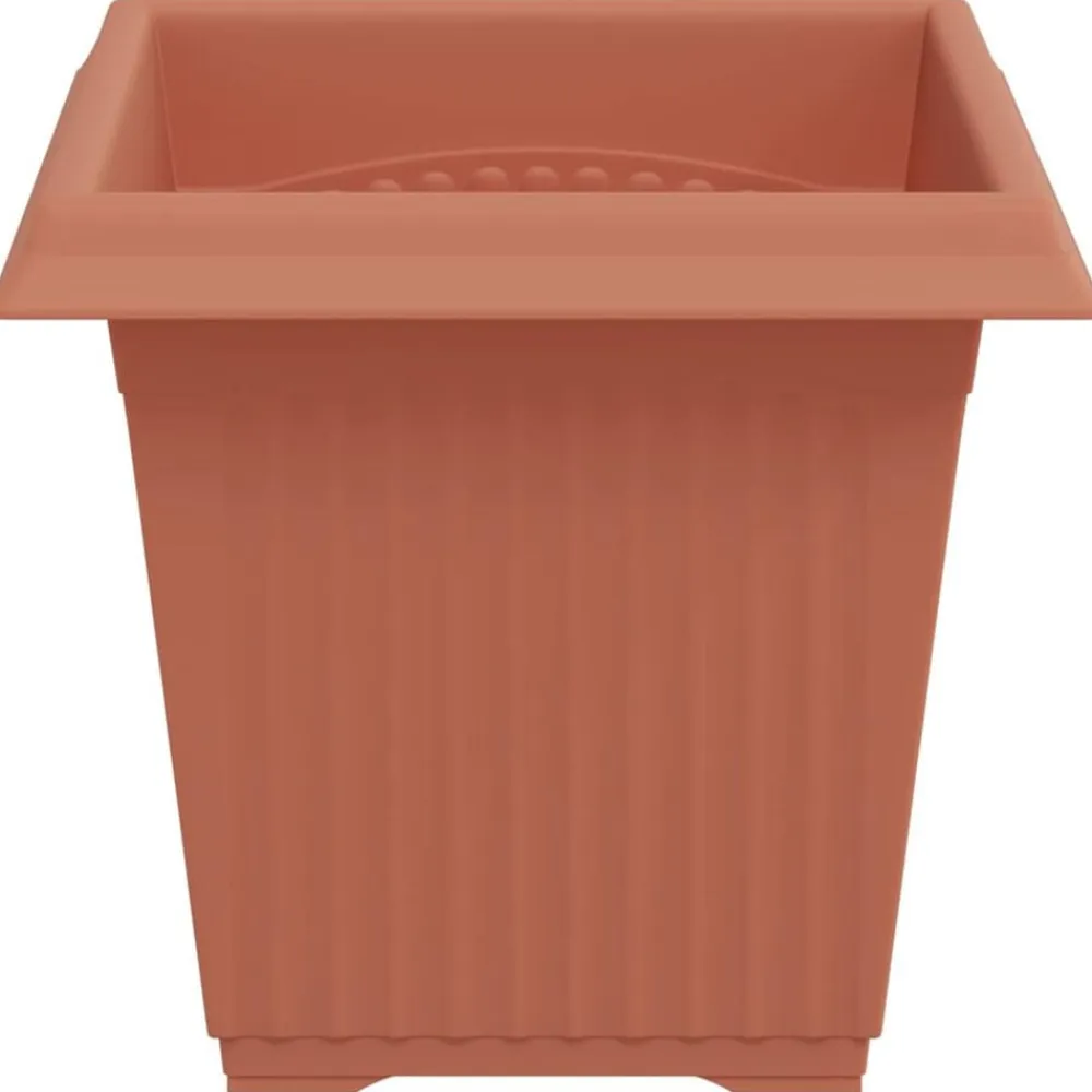 vidaXL Maceta cuadrada para flores 6 pcs 16 x 16 x 14 cm Rojo Ladrillo New