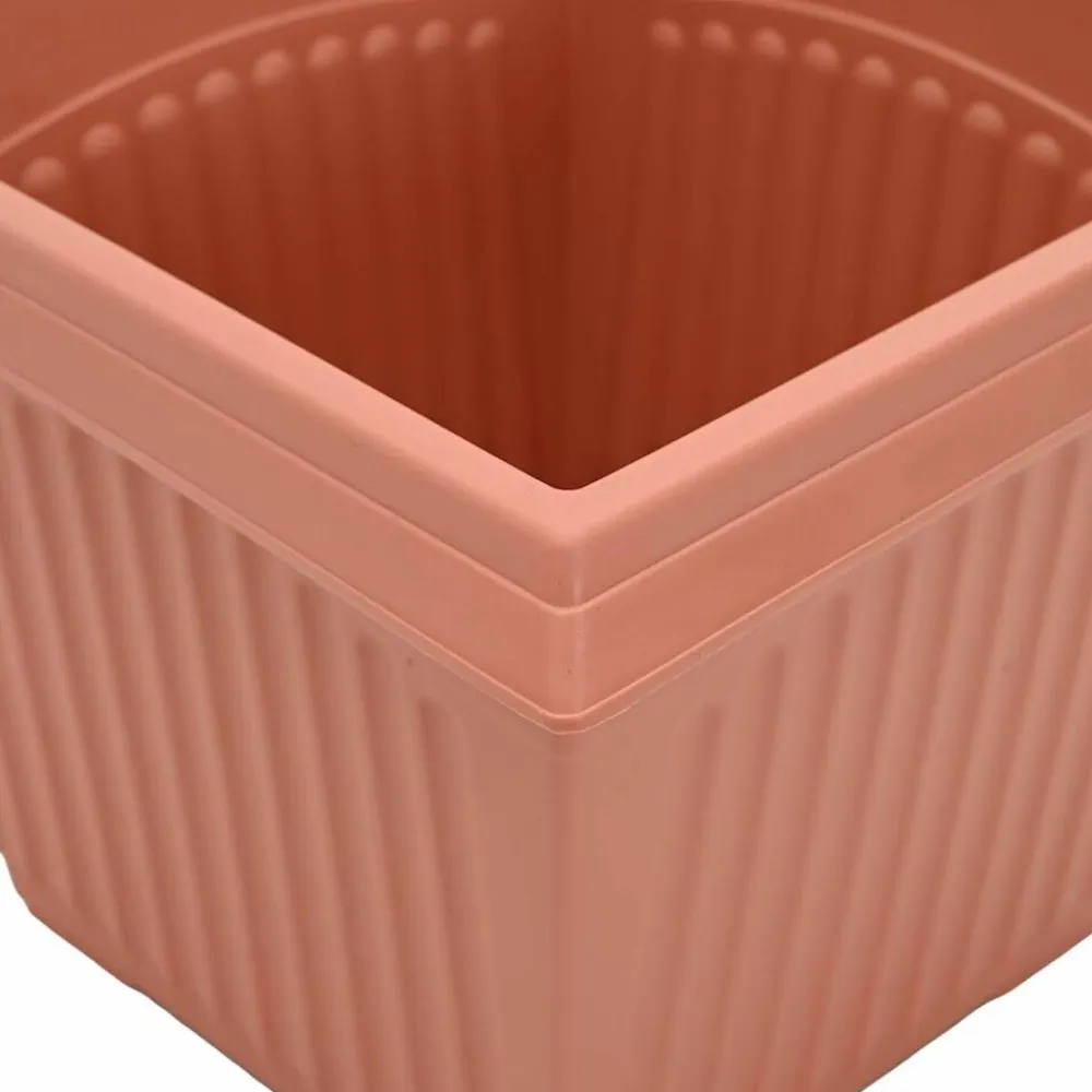 vidaXL Maceta cuadrada para flores 6 pcs 16 x 16 x 14 cm Rojo Ladrillo New