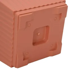 vidaXL Maceta cuadrada para flores 6 pcs 16 x 16 x 14 cm Rojo Ladrillo New