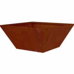vidaXL Maceta para Jardín Oxidado 35 x 35 x 15 cm Acero autopatinable Acero oxidado Discount