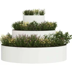vidaXL Maceta para Jardín 90 x 90 x 20 cm Acero laminado en frío Acero/ Outlet