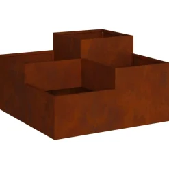 vidaXL Maceta para Jardín Oxidado 80 x 80 x 48 cm Acero autopatinable Acero oxidado Outlet