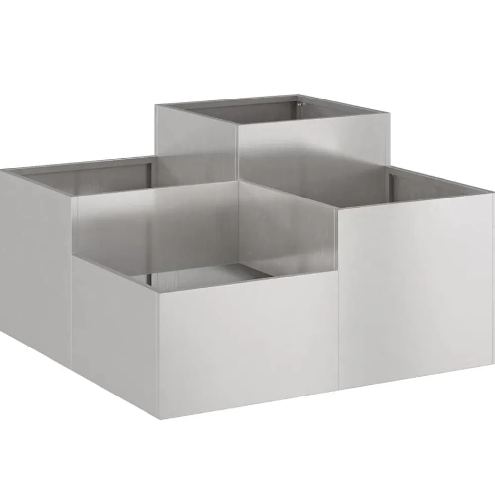 vidaXL Maceta para Jardín Oxidado 80 x 80 x 48 cm Acero autopatinable Acero oxidado Outlet