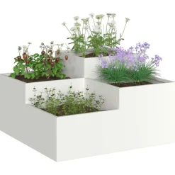 vidaXL Jardín-Maceta para Jardín 80 x 80 x 48 cm Acero