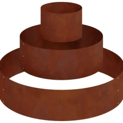 vidaXL Jardín-Maceta para Jardín Marrón 90 x 90 x 20 cm Acero autopatinable