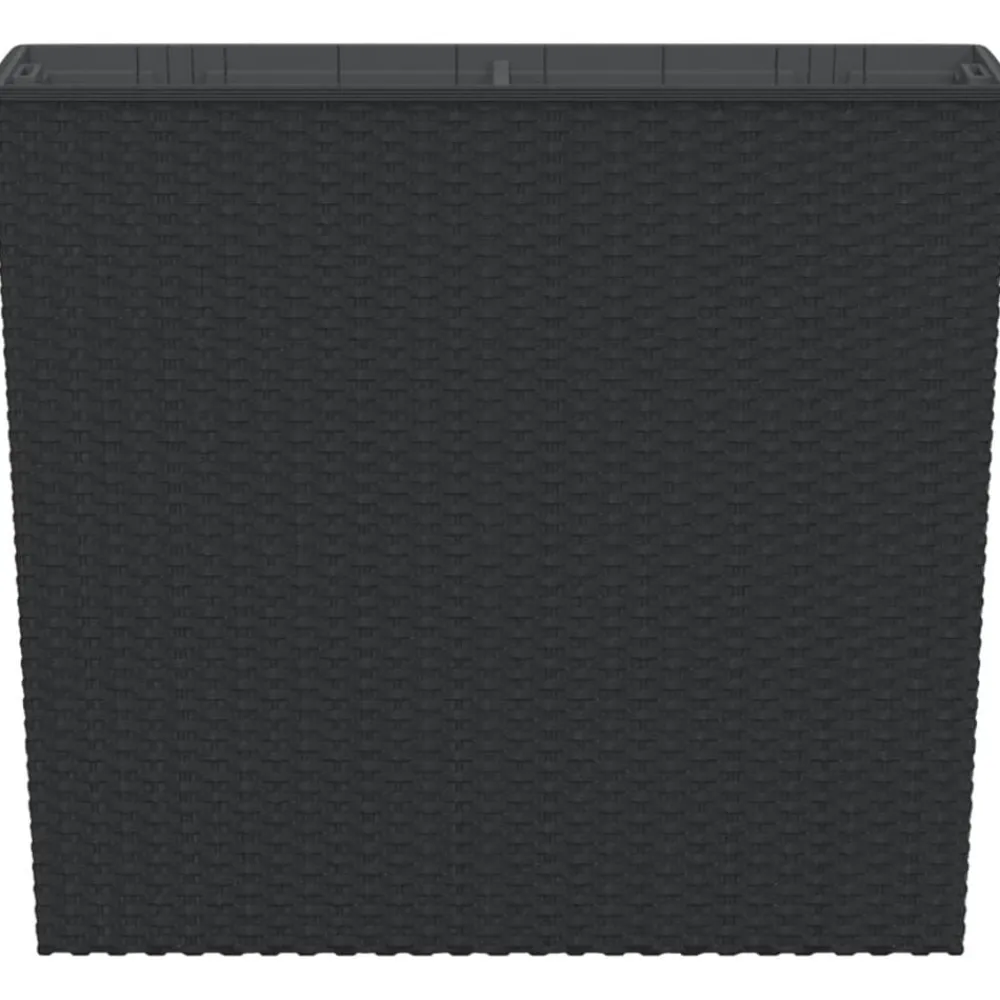 vidaXL Jardín-Macetero con interior extraíble PP ratán gris 12/44 L