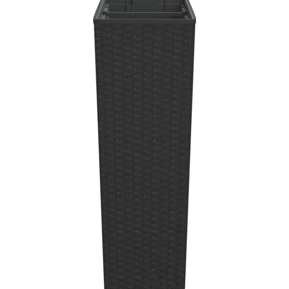 vidaXL Jardín-Macetero con interior extraíble PP ratán gris 12/44 L