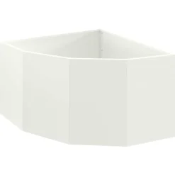 vidaXL Macetero de Esquina 60 x 60 x 35 cm Acero White Outlet