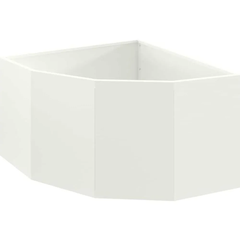 vidaXL Macetero de Esquina 60 x 60 x 35 cm Acero White Outlet