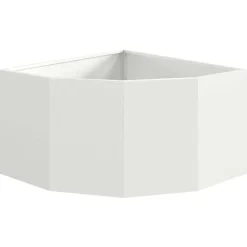 vidaXL Macetero de Esquina 60 x 60 x 35 cm Acero White Outlet