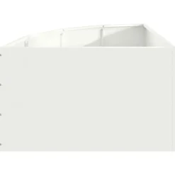 vidaXL Macetero de Esquina 60 x 60 x 35 cm Acero White Outlet
