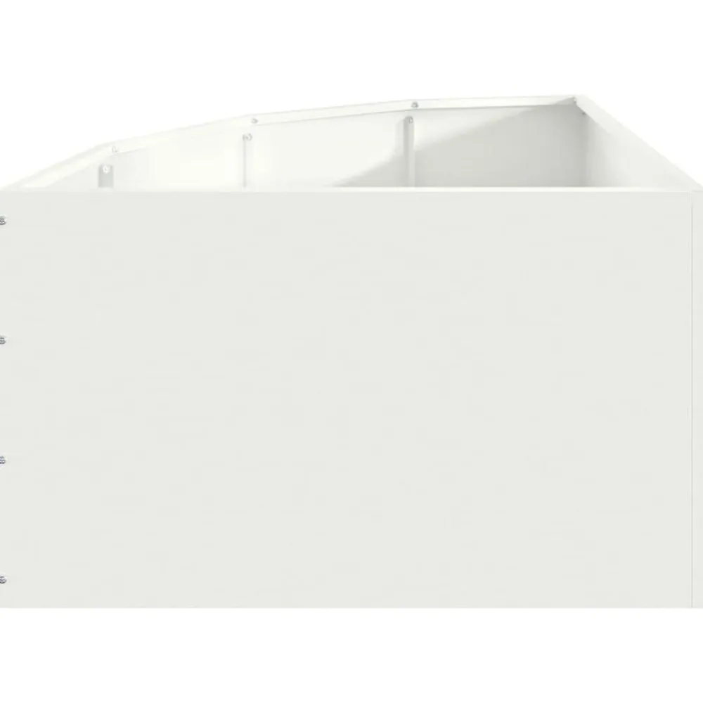 vidaXL Macetero de Esquina 60 x 60 x 35 cm Acero White Outlet