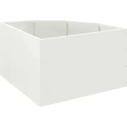 vidaXL Macetero de Esquina 60 x 60 x 35 cm Acero White Outlet
