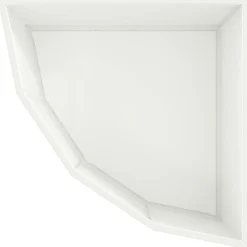 vidaXL Macetero de Esquina 60 x 60 x 35 cm Acero White Outlet