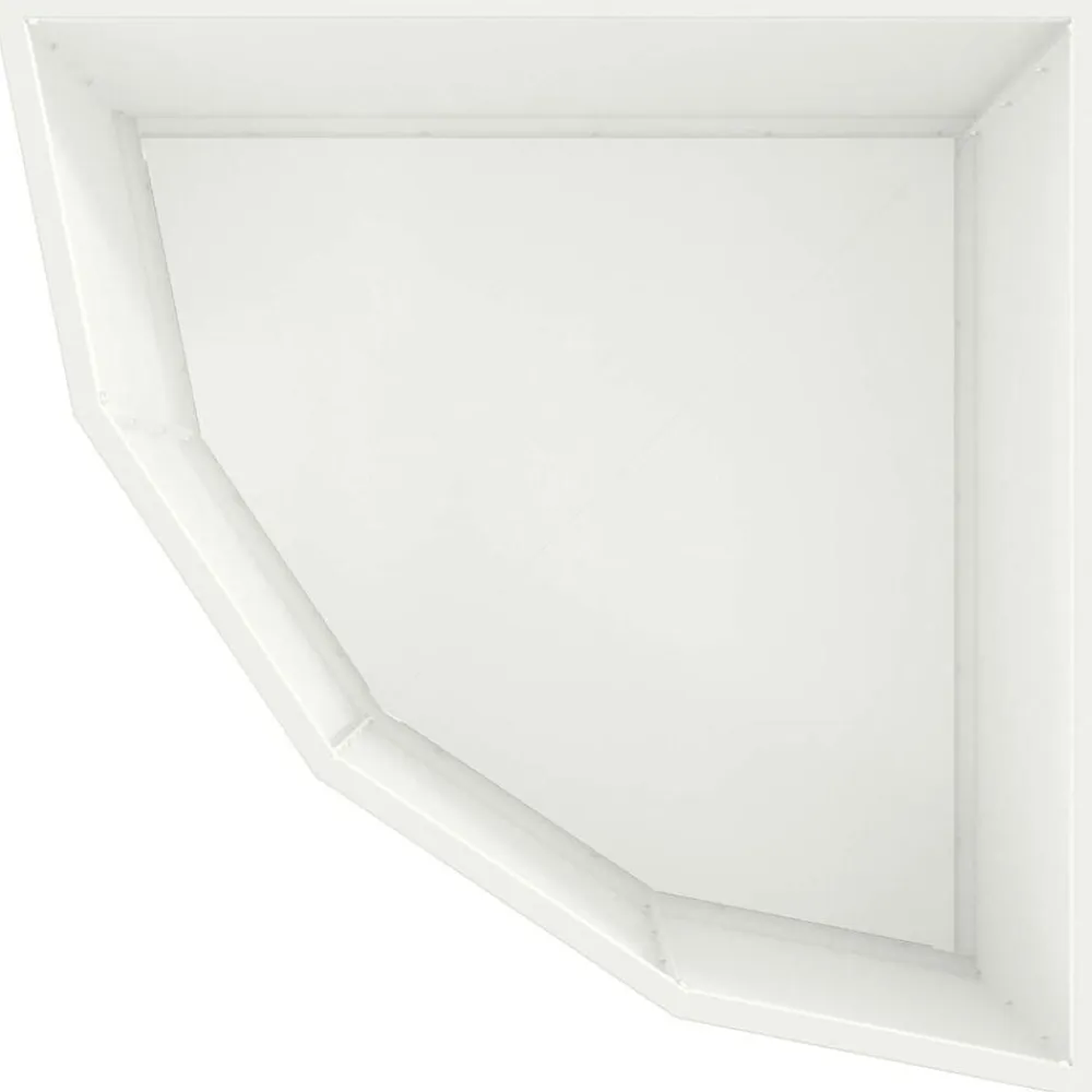 vidaXL Macetero de Esquina 60 x 60 x 35 cm Acero White Outlet