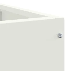 vidaXL Macetero de Esquina 60 x 60 x 35 cm Acero White Outlet