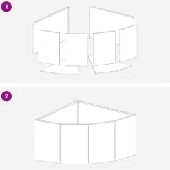 vidaXL Macetero de Esquina 60 x 60 x 35 cm Acero White Outlet