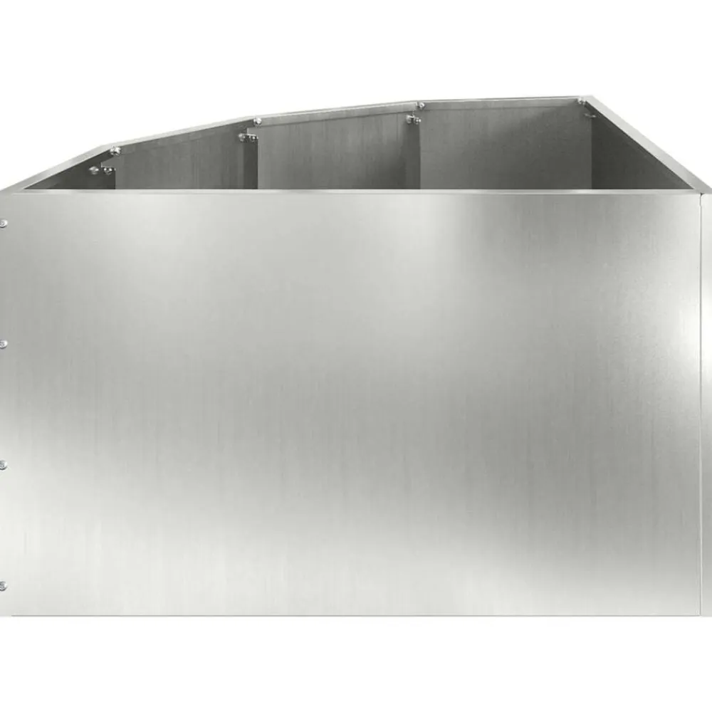 vidaXL Macetero de Esquina Plateado 60 x 60 x 35 cm Acero galvanizado