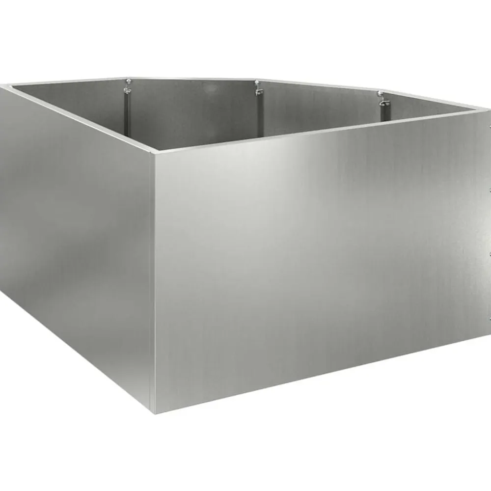 vidaXL Macetero de Esquina Plateado 60 x 60 x 35 cm Acero galvanizado