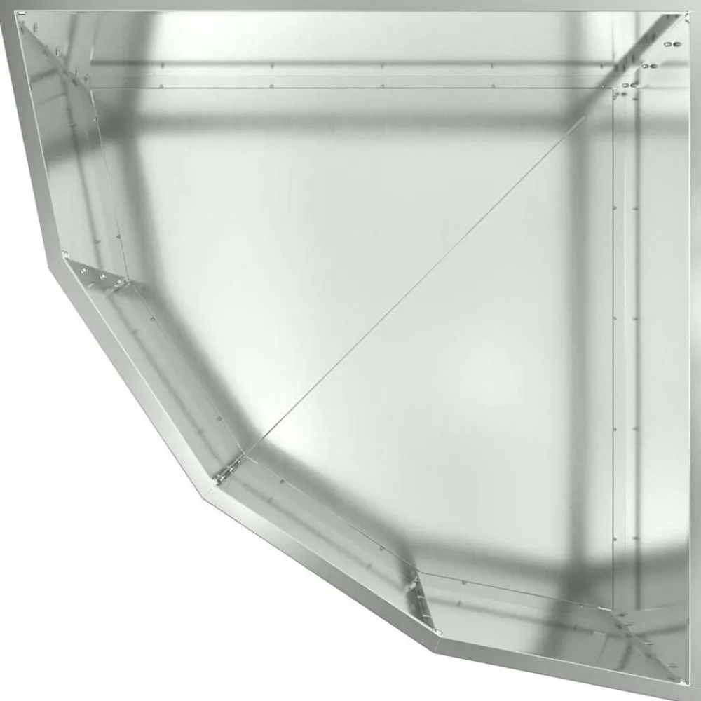 vidaXL Macetero de Esquina Plateado 60 x 60 x 35 cm Acero galvanizado