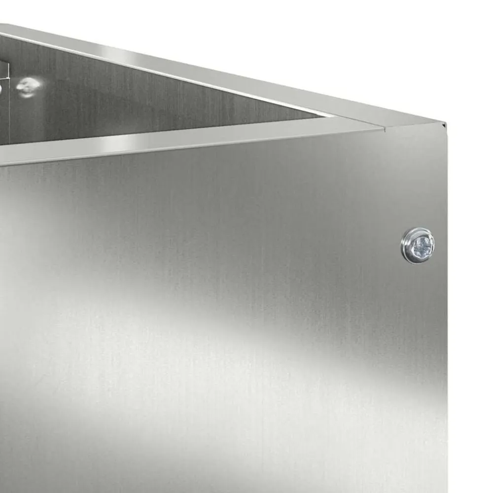 vidaXL Macetero de Esquina Plateado 60 x 60 x 35 cm Acero galvanizado