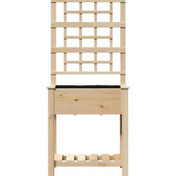 vidaXL Jardín-Macetero de Jardín Beige 71 x 38 x 152 cm Madera de Pino Sólido
