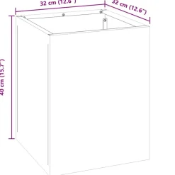 vidaXL Macetero de Jardín Acero autopatinable 32 x 32 x 40 cm Acero oxidado Best