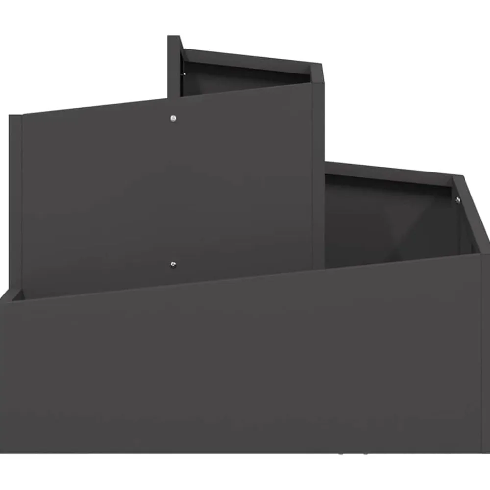vidaXL Macetero de Jardín 60 x 60 x 50 cm Acero laminado en frío Negro New